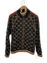 【中古】GUCCI◆22AW/GGコットンジャージジャケット/ジャケット/S/コットン/BLK/総柄/695955【メンズウェア】