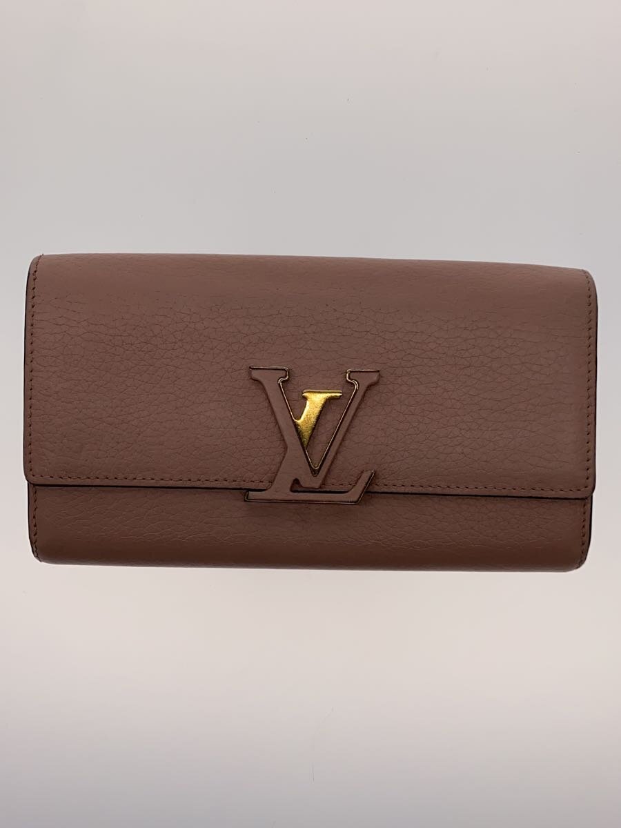 Rakuten - 【中古】LOUIS VUITTON◆ポルト・フォイユ・カプシーヌ_パルナセア_BEG/レザー/BEG/レディース【服飾雑貨他】