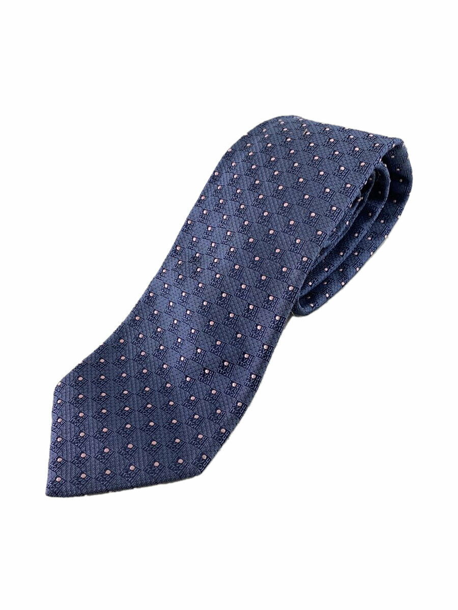 【中古】LOUIS VUITTON◆ネクタイ/シルク/NVY/チェック/メンズ【服飾雑貨他】