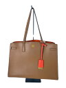 【中古】TORY BURCH◆ウォーカーサッチェル/レザーバック/ショルダーバッグ/マグネットスナップブリッジ/レザー/CML【バッグ】