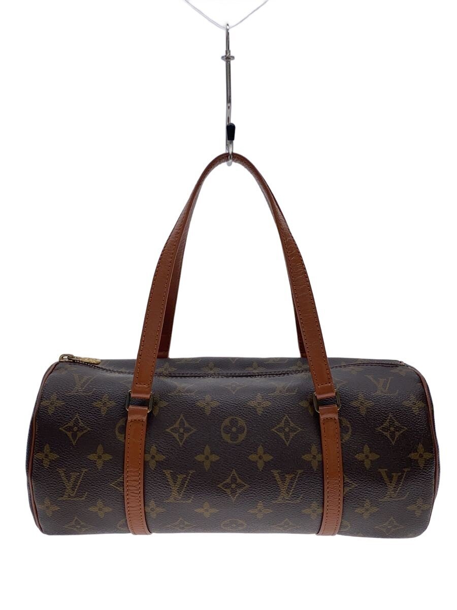 【中古】LOUIS VUITTON◆1)パピヨン30_モノグラム・キャンバス/PVC/BRW【バッグ】