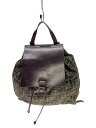 【中古】FENDI◆リュック/キャンバス/BRW/総柄/内側シミ・ベタ付き//【バッグ】