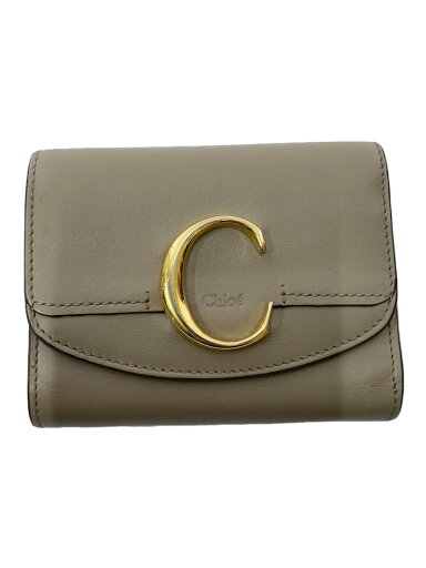 【中古】Chloe◆トリフォールドC /財布/--/BEG/無地/レディース/04-21-60-65【服飾雑貨他】 【中古】Chloe◆トリフォールドC /財布/--/BEG/無地/レディース/04-21-60-65【服飾雑貨他】