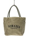 【中古】NOMADIS◆ボアトートバッグ/トートバッグ/フリース/BEG【バッグ】(4)