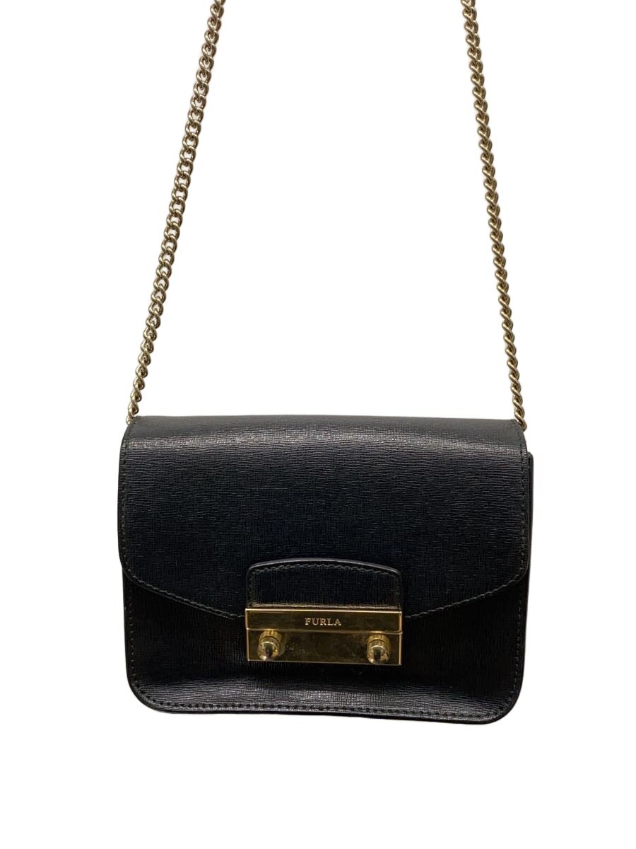 Furla - 【中古】FURLA◆ショルダーバッグ/PVC/BLK/245453【バッグ】