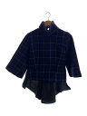 【中古】sacai◆バックレースアップチェックブラウス/ブラウス/3/ウール/NVY/13-01861【レディースウェア】(4)
