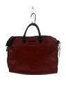 【中古】STEFANOMANO◆ブリーフケース/レザー/RED/無地/赤/レッド/ビジネスバッグ/ショルダー/2way【バッグ】