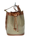 【中古】CELINE◆ショルダーバッグ/PVC/BRW/総柄【バッグ】
