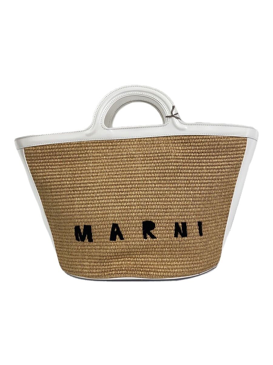 【中古】MARNI◆カゴバッグ/--/BEG/BMMP0