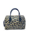 【中古】kate spade new york◆2WAYボストンバッグ/レザー/ブラウン/レオパード【バッグ】
