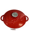 【中古】Meyer◆鍋/容量:2.5L/RED/20cm/ミッキーマウス/Enameled Cast Lron Casserole【キッチン用品】