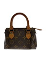 【中古】LOUIS VUITTON◆ミニ・スピーディ_モノグラム・キャンバス_BRW/PVC/BRW【バッグ】(4)