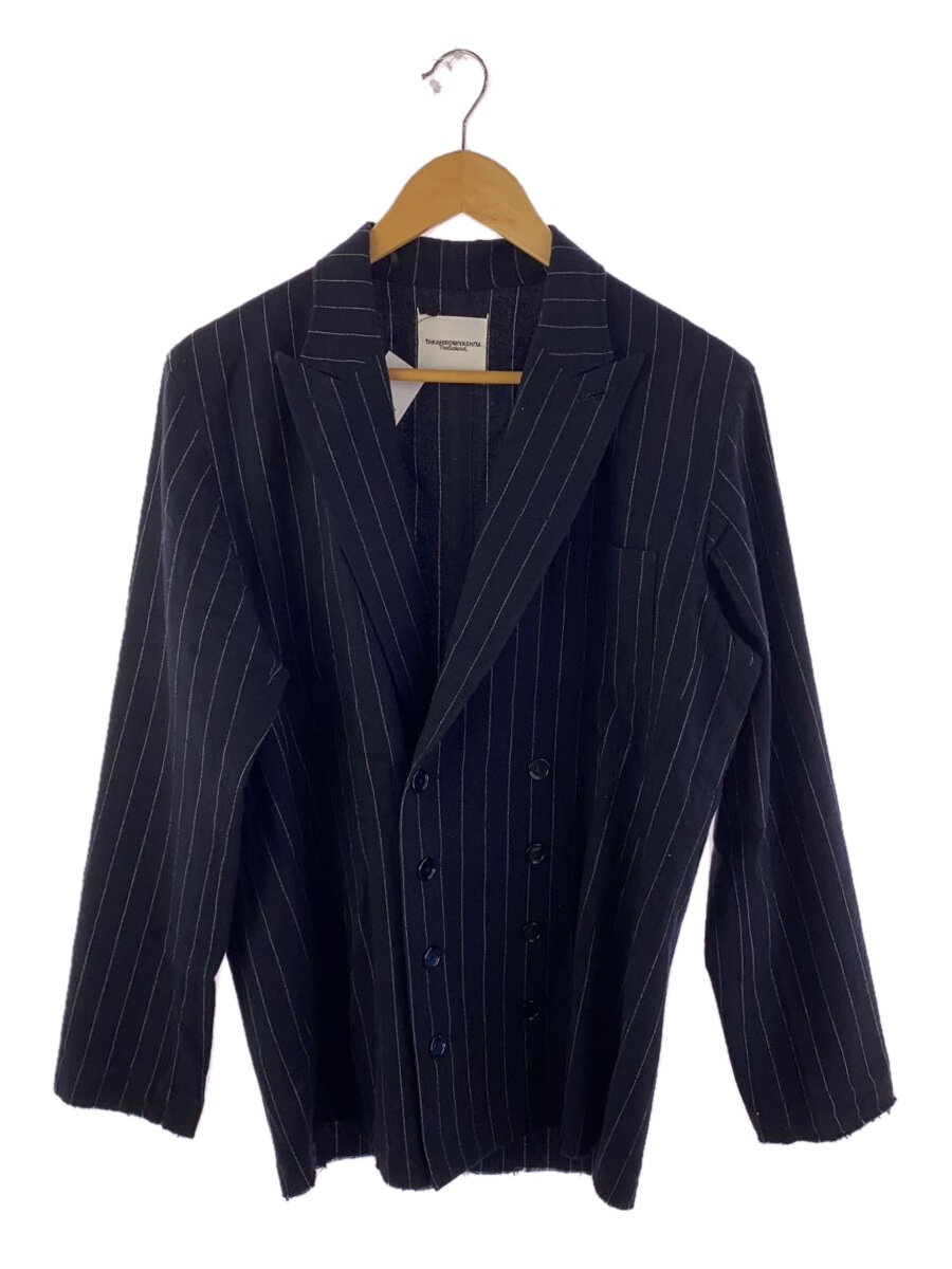 【中古】TAKAHIROMIYASHITA TheSoloist.◆テーラードジャケット/44/ウール/ブラック/ストライプ/SWJ.0011B//18SS/パジャマストライフ【メンズウェア】