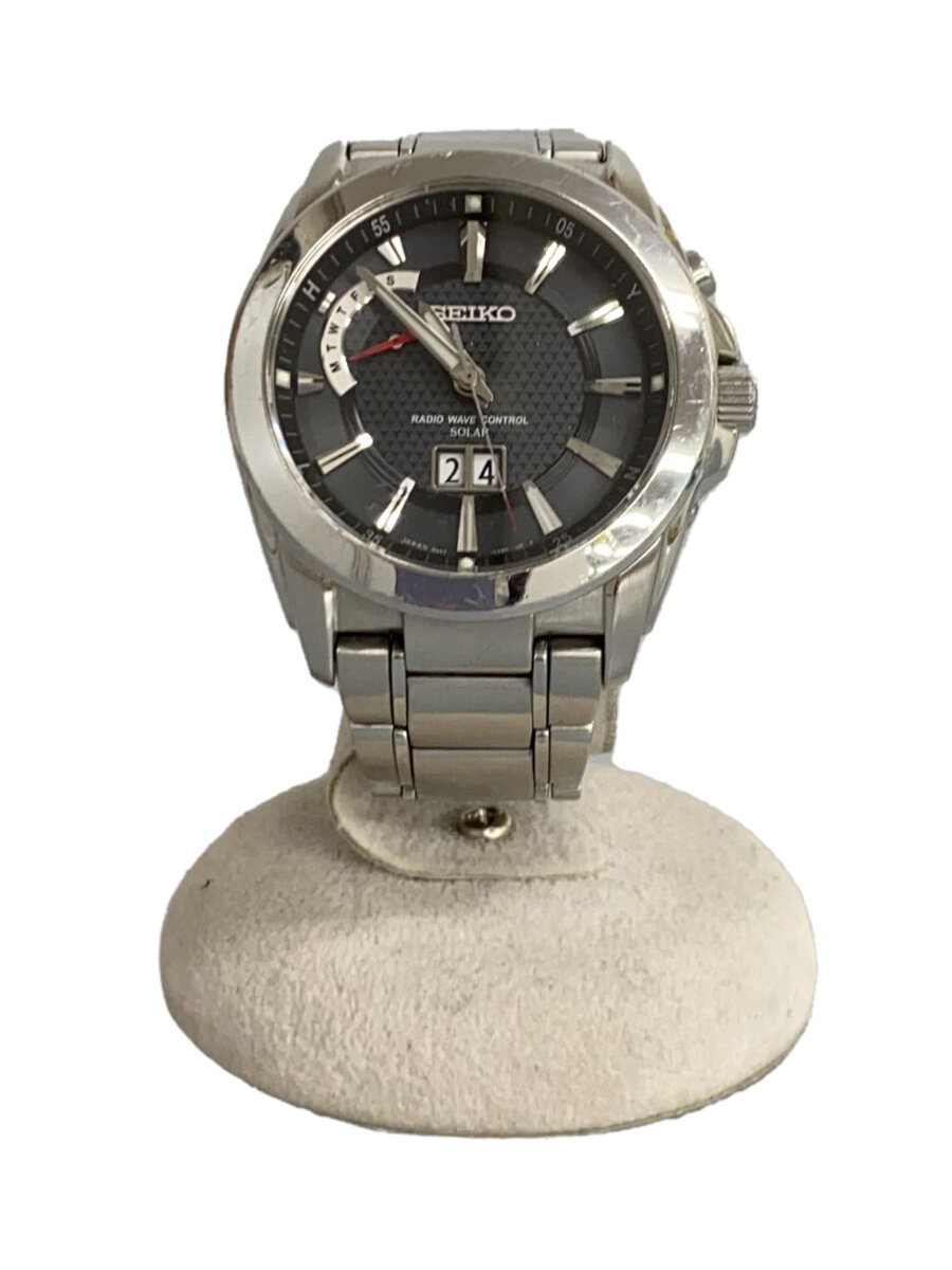 【中古】SEIKO◆ソーラー腕時計/アナログ/ステンレス/BLK/SLV/SBTT009【服飾雑貨他 ...