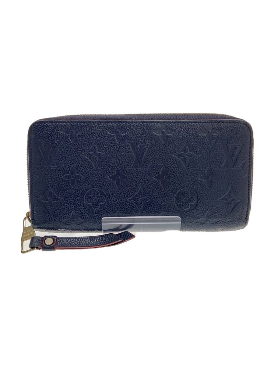 【中古】LOUIS VUITTON◆ジッピー・ウォレット_モノグラム・アンプラント_NVY/牛革/NVY/総柄/メンズ//【服飾雑貨他】