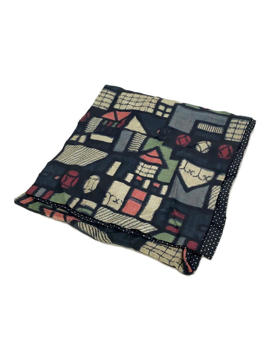 【中古】BANANATIME◆SILK SCARF シルクスカーフ/BLK【服飾雑貨他】