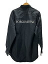 【中古】FORSOMEONE◆フォーサムワン/バックロゴ長袖シャツ/サイズ：48/コットン/ブラック/78000217【メンズウェア】