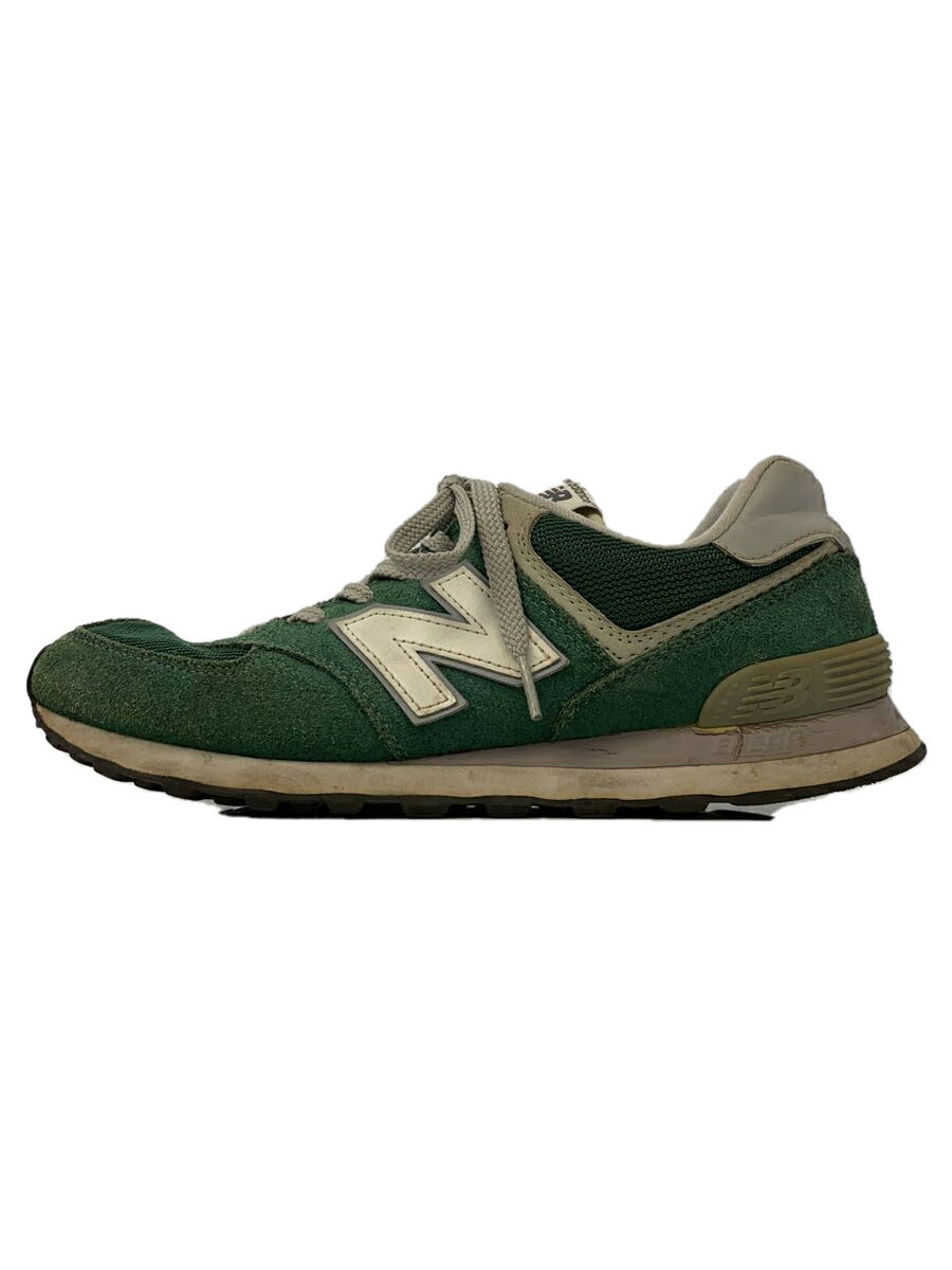 【中古】NEW BALANCE◆ML574//グリーン/27cm/GRN【シューズ】