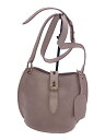 【中古】FURLA◆ショルダーバッグ/レザー/PNK/無地【バッグ】