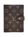 【中古】LOUIS VUITTON◆アジェンダPM_モノグラム_BRW/--/BRW/総柄/メンズ【服飾雑貨他】(3)