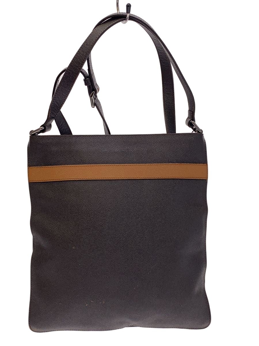 【中古】BURBERRY◆ショルダーバッグ/レザー/BRW【バッグ】