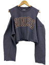 【中古】NOUNLESS◆スウェット/1/コットン/NVY/112410330060【レディースウェア】