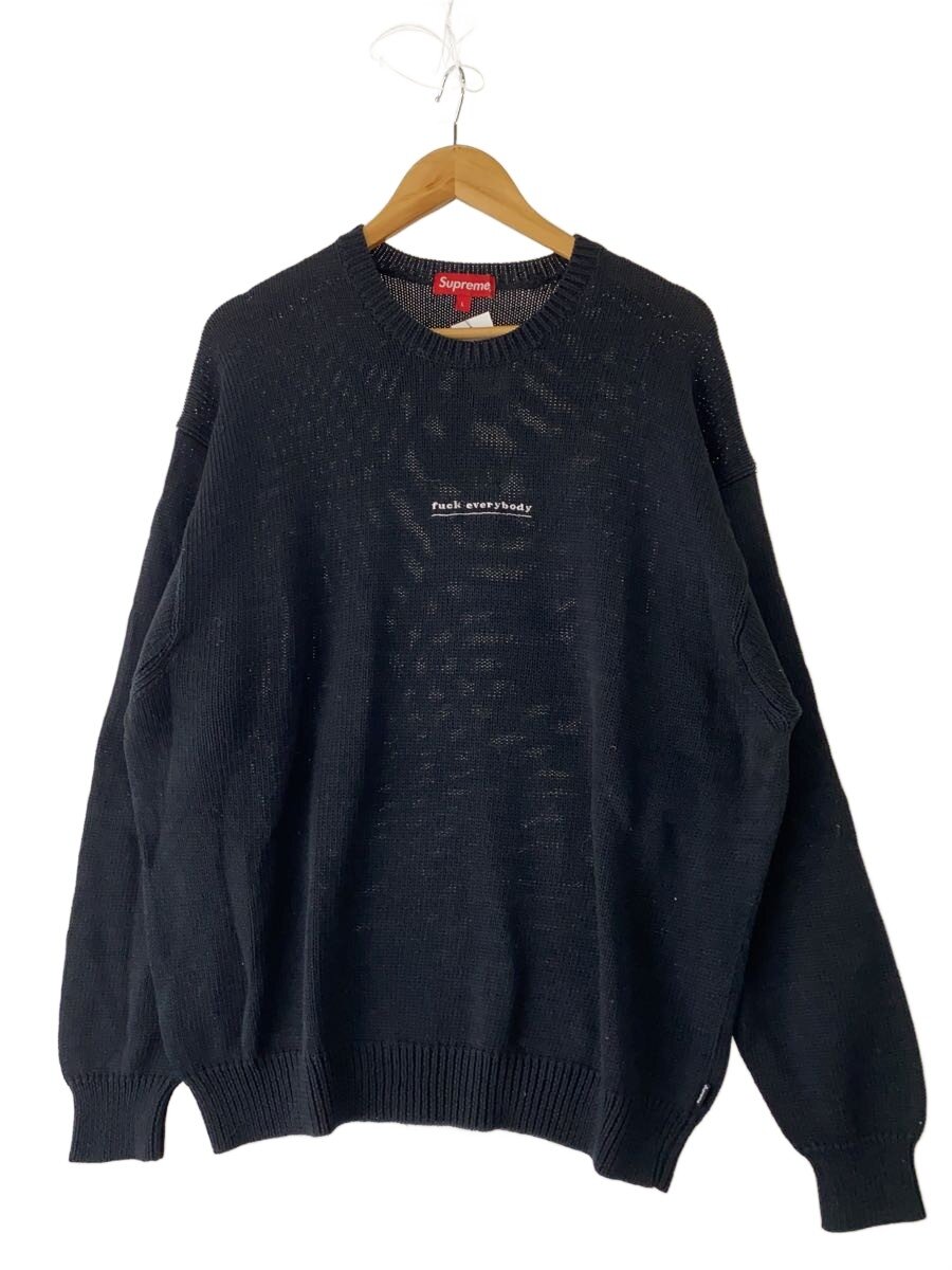 【ブランド】Supreme 【ブランドカナ】シュプリーム 【型番】 【程度】B 【サイズ】L 【メインカラー】ブラック 【素材・生地】コットン 【キーワード】　　　/ 2026/04/26 セカンドストリート横浜西口店【4363】【中古】Supreme◆ニット・セーター(厚手)/L/コットン ブランド Supreme 型番 カラー ブラック 柄 素材・生地 コットン>色・素材について サイズ L>サイズ表示について 実寸（cm） 【カットソー】 身幅：58 / 着丈：69 / ゆき：93 【その他】 その他サイズ：/ 商品は　セカンドストリート横浜西口店の店頭にて販売しております。商品に関するお問合わせは、お電話(TEL:045-534-8607)にて、問合わせ番号：2343634064115をお伝えください。 配送方法やお支払い方法に関するお問い合わせは、サポートセンターまでご連絡をお願いします。 ※お電話の対応は営業時間内のみとなります。お問い合わせフォームでお問い合わせの際はご注文番号をご記入下さい この商品に関する出品店舗からのコメント 多少の使用感がございますが、問題なくご使用いただけるお品物です(写真でご確認ください)※商品には、汚れの見落とし、一部付属の欠品などある場合がございます。また店頭でも販売を行っているため状態の変化がある場合がございます。写真以外で気になる点は店舗までご連絡ください。