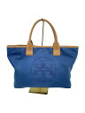 【中古】TORY BURCH◆トートバッグ/ナイロン/BLU【バッグ】