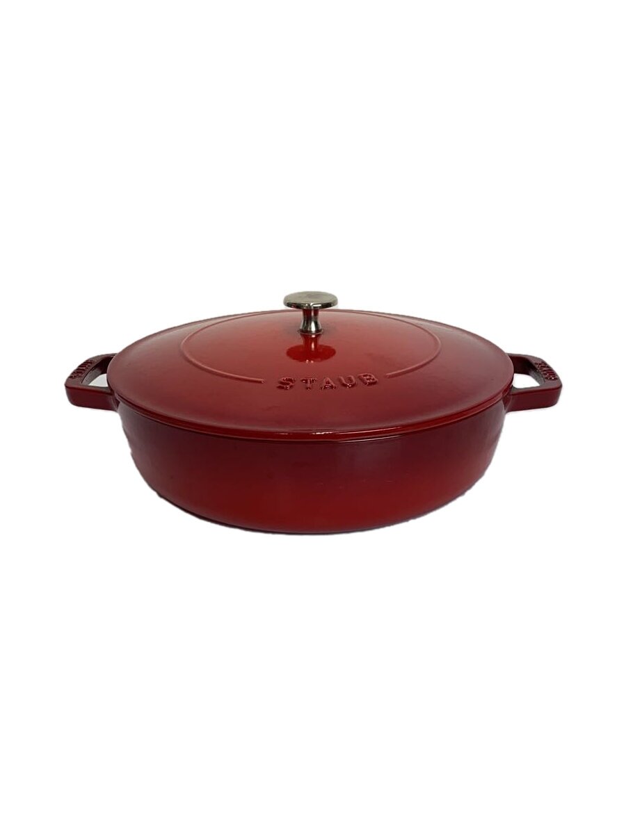 【中古】Staub◆鍋/サイズ:26cm/RED【キッチン用品】