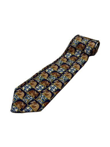 【中古】Christian Dior MONSIEUR◆ネクタイ/シルク/ネイビー/総柄/メンズ/馬/花柄【服飾雑貨他】 【中古】Christian Dior MONSIEUR◆ネクタイ/シルク/ネイビー/総柄/メンズ/馬/花柄【服飾雑貨他】