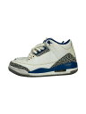 【中古】NIKE◆AIR JORDAN 3 RETRO_エアジョーダン 3 レトロ/25cm/WHT//【シューズ】(4)
