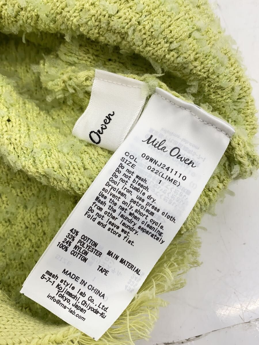【中古】Mila Owen◆ツイードニットジャケット/カーディガン(厚手)/1/コットン/GRN/09WNJ241110【レディースウェア】 jumblestore-37978172 2nd STREET 楽天市場店 サンプル画像3