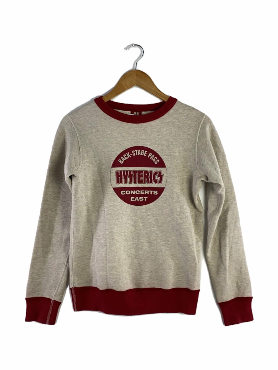 【中古】HYSTERIC GLAMOUR◆リンガーネック/Hタグ/90s/old/スウェット/FREE/コットン/WHT/無地/2cs-4910【レディースウェア】