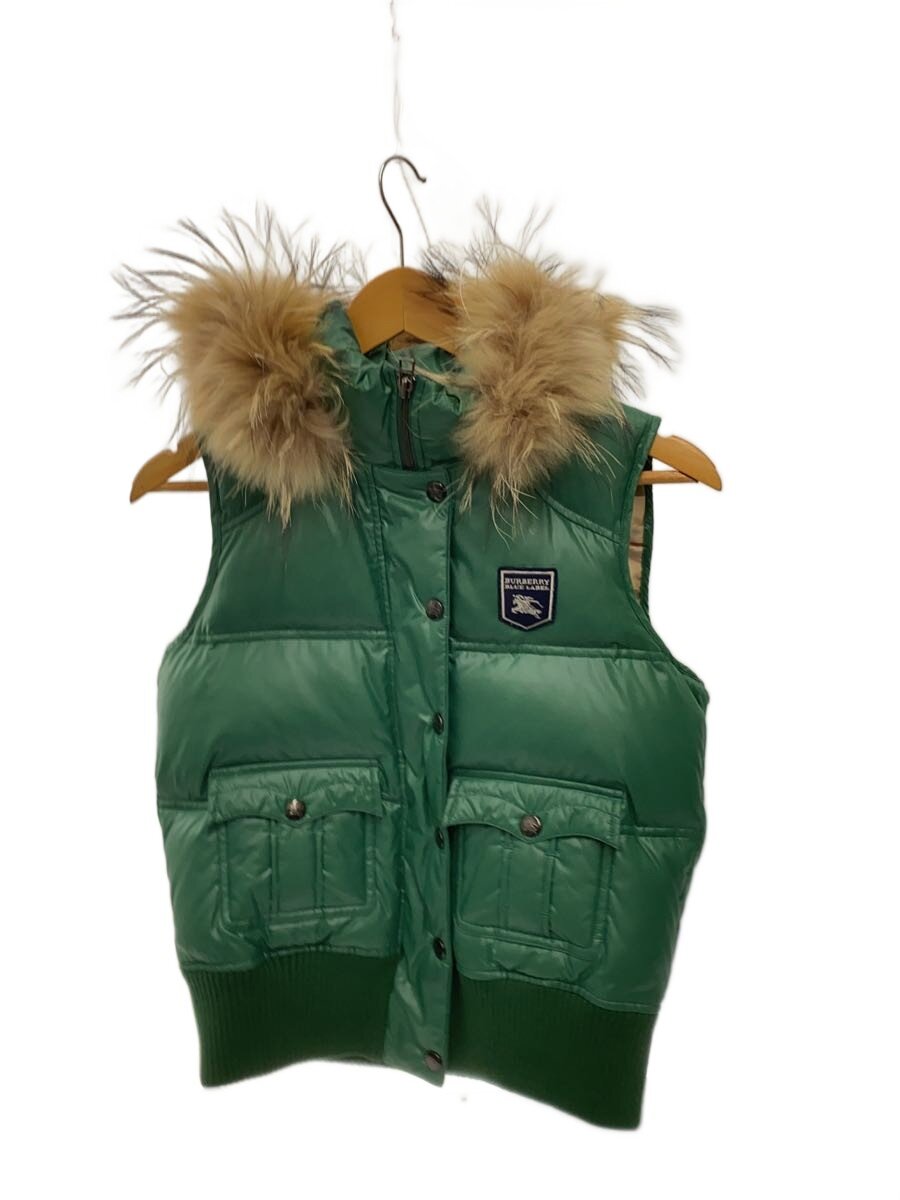 【ブランド】BURBERRY BLUE LABEL 【ブランドカナ】バーバリーブルーレーベル 【型番】 【程度】C 【サイズ】38 【メインカラー】グリーン 【素材・生地】ポリエステル 【キーワード】　　　/ 2026/03/11 セカンドストリート高針原店【2938】【中古】BURBERRY BLUE LABEL◆首回り汚れ有/前立て汚れ有/フーデットダウンベスト ブランド BURBERRY BLUE LABEL 型番 カラー グリーン 柄 素材・生地 ポリエステル>色・素材について サイズ 38>サイズ表示について 実寸（cm） 【ベスト】 身幅：45 / 着丈：55 【その他】 その他サイズ：/ 商品は　セカンドストリート高針原店の店頭にて販売しております。商品に関するお問合わせは、お電話(TEL:052-709-2705)にて、問合わせ番号：2324493064171をお伝えください。 配送方法やお支払い方法に関するお問い合わせは、サポートセンターまでご連絡をお願いします。 ※お電話の対応は営業時間内のみとなります。お問い合わせフォームでお問い合わせの際はご注文番号をご記入下さい この商品に関する出品店舗からのコメント 全体的に使用感がございますがまだまだお使いいただけるお品物です。実店舗でも販売しておりますので、商品欠品の場合もございます。また、画像で判別し辛い使用感・汚れなどある場合も御座いますので、ご不明な点が御座いましたらお気軽に下記連絡先までお問合せ下さいませ。