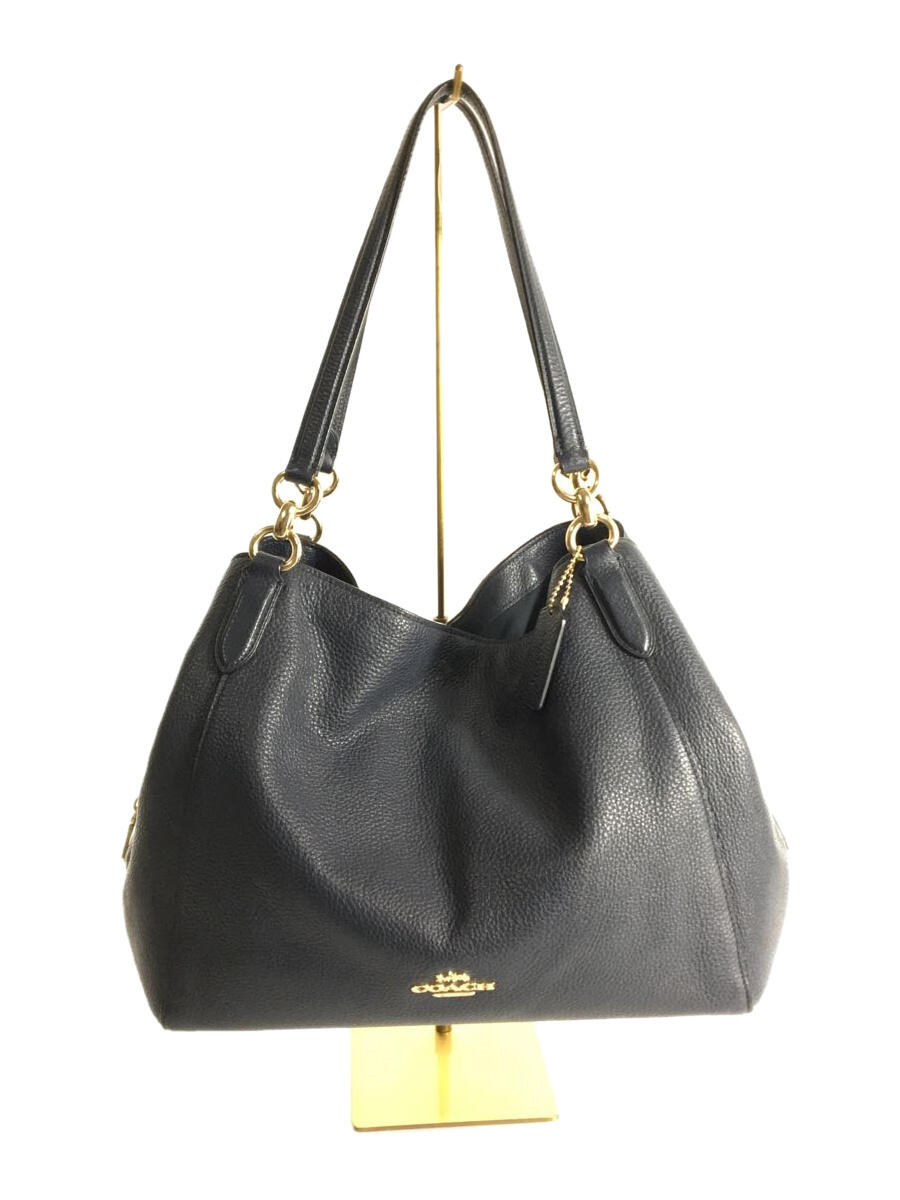 【中古】COACH◆ハンドバッグ/レザー/NVY/80268【バッグ】