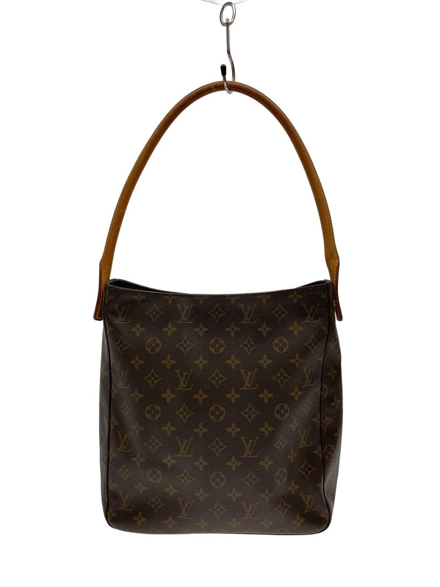 LOUIS VUITTON◆ルーピングGM_モノグラム・キャンバス/PVC/BRW/総柄/内側に汚れあり