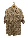 【中古】BRUNO◆半袖シャツ/XL/レーヨン/BEG/総柄【メンズウェア】(4)