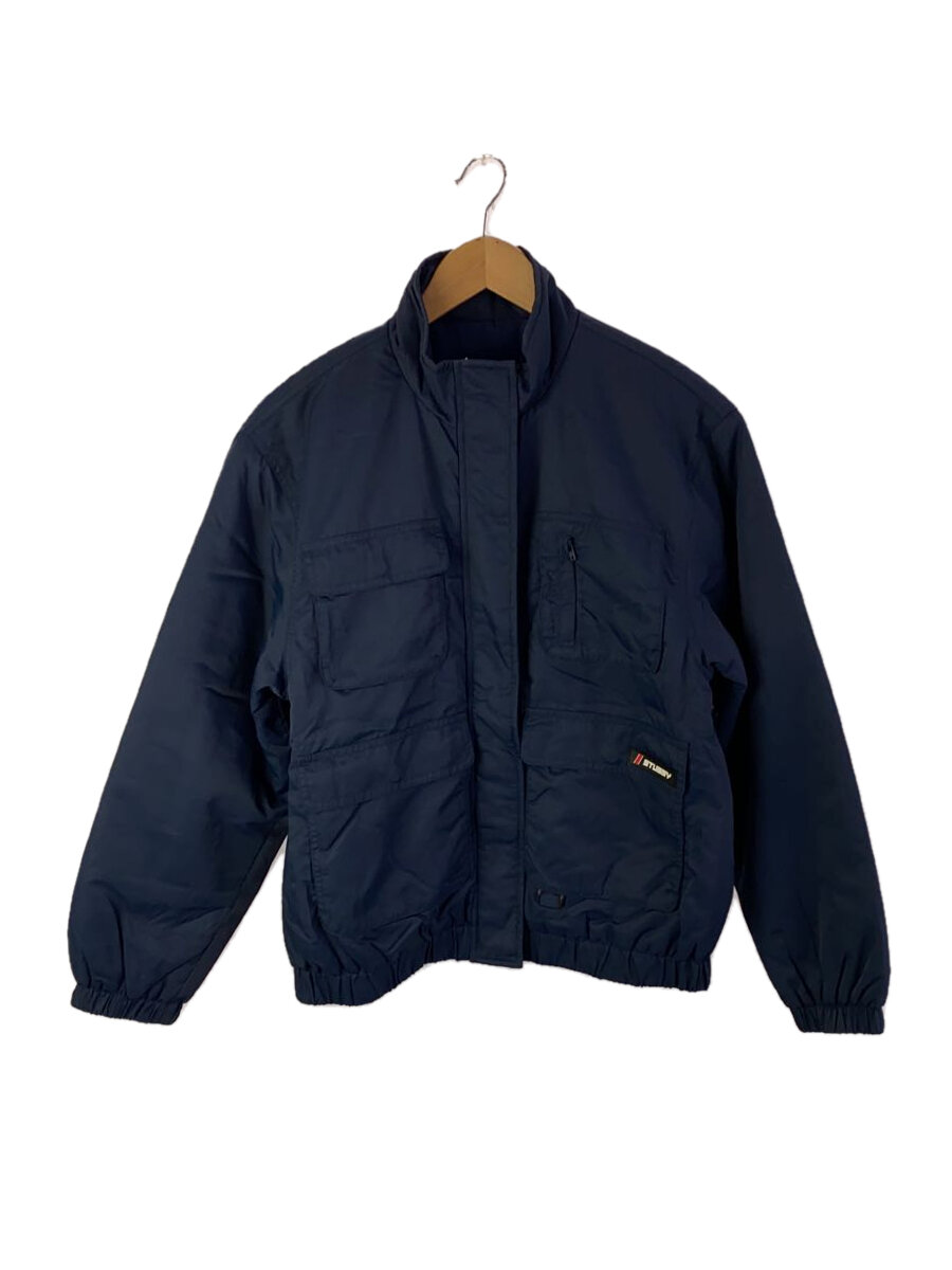 【中古】STUSSY◆Reggie Tech Jacket/ジャケット/S/ナイロン/NVY/無地【メンズウェア】