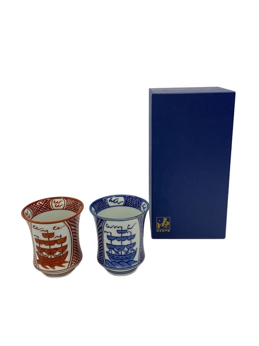 【中古】源右衛門窯◆グラス/2点セット/BLU/有田焼【キッチン用品】