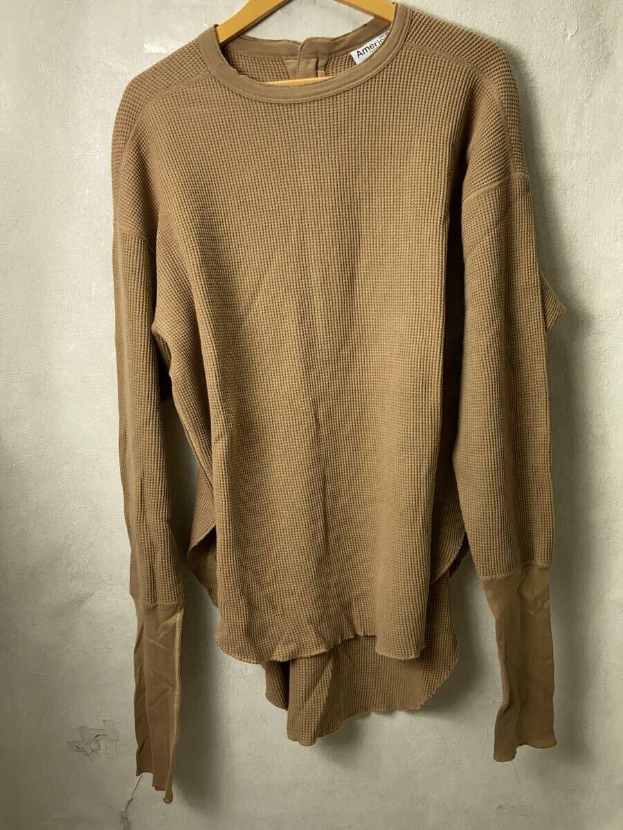 【中古】Americana◆長袖カットソー/サーマル プルオーバー/コットン/BRW【レディースウェア】