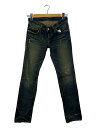 【中古】HYSTERIC GLAMOUR◆スタッズ スキニーデニム /着用感有/スタッズ青サビ/XS/デニム/IDG/2AP-4772【レディースウェア】