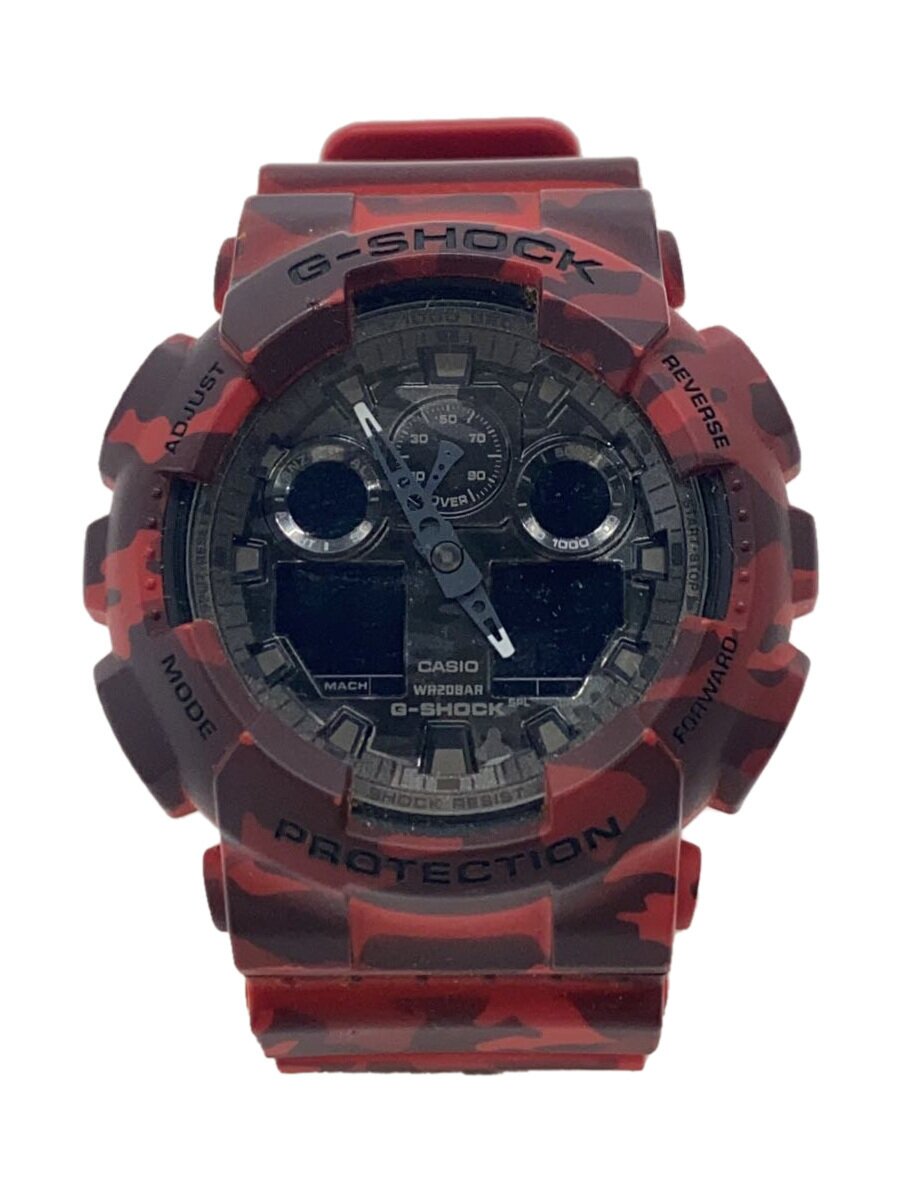 【中古】CASIO◆クォーツ腕時計・G-SHOCK/デジアナ/RED//【服飾雑貨他】
