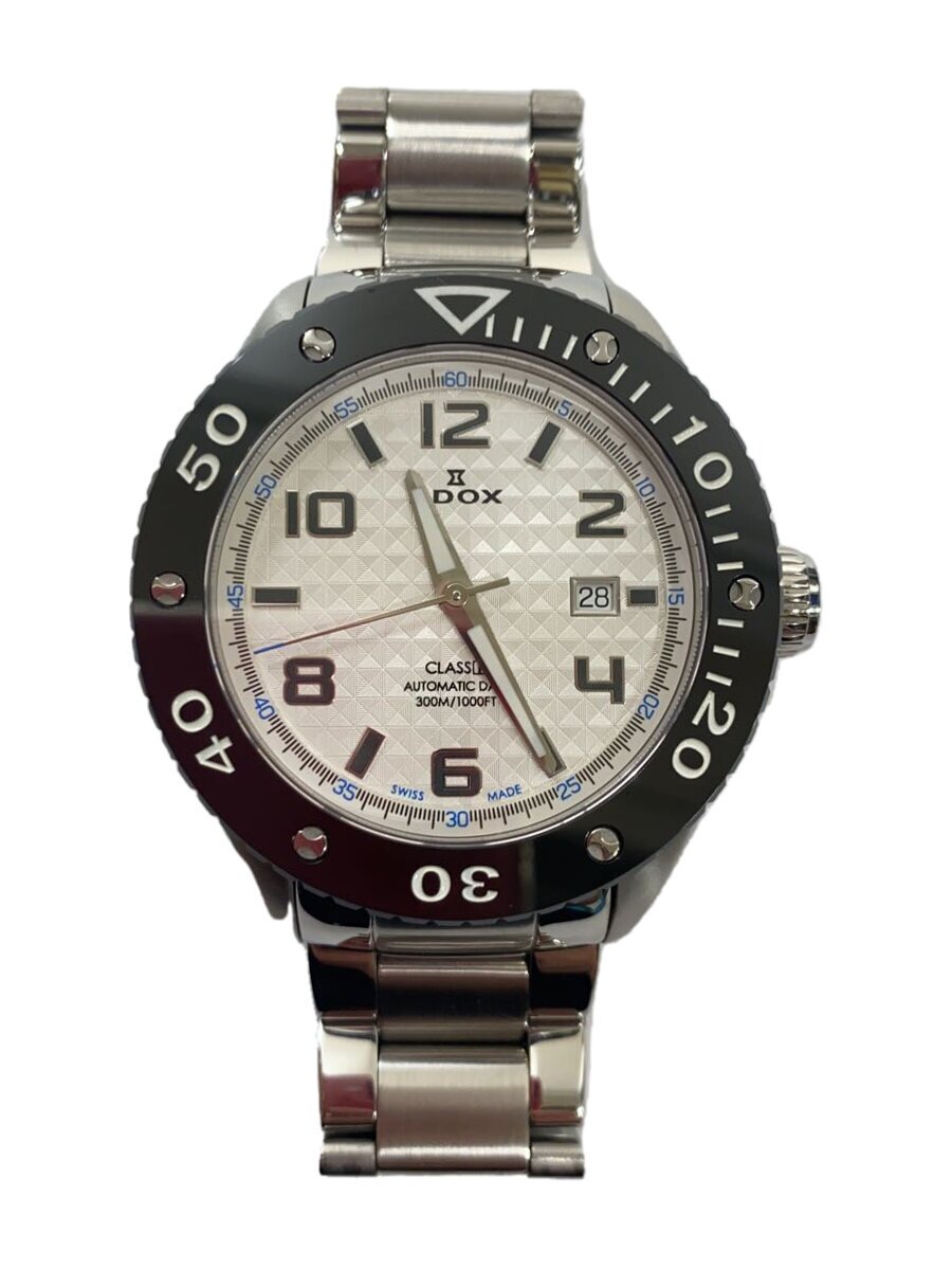【中古】EDOX◆自動巻腕時計/アナログ/ステンレス/WHT/SLV/SS/419347/80079【服飾雑貨他】