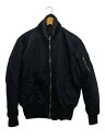 【中古】uniform experiment◆REVERSIBLE MA-1 Loro Piana SOLOTEX/2/ウール/BLK/UE-202044【メンズウェア】