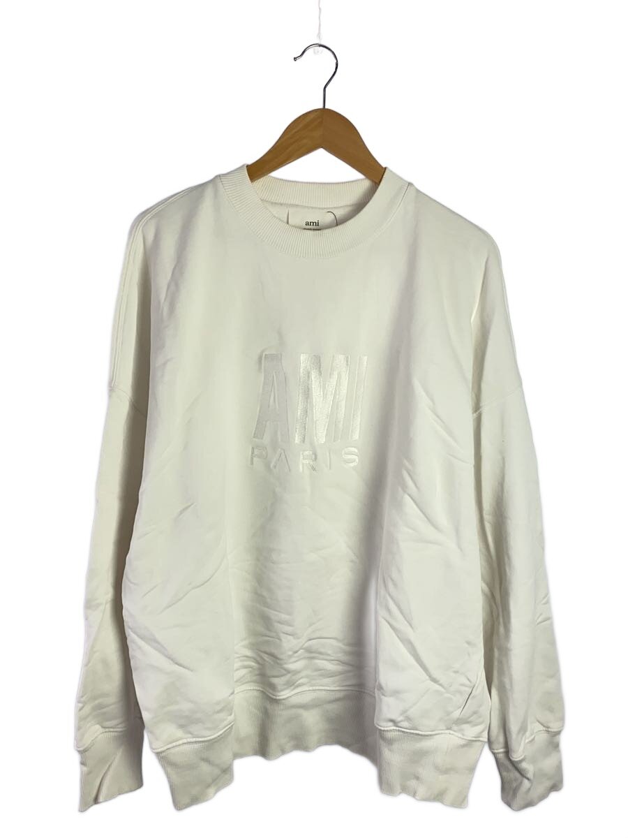 【中古】ami alexandre mattiussi◆スウェット/XL/コットン/WHT/無地/E22USW003.731【メンズウェア】