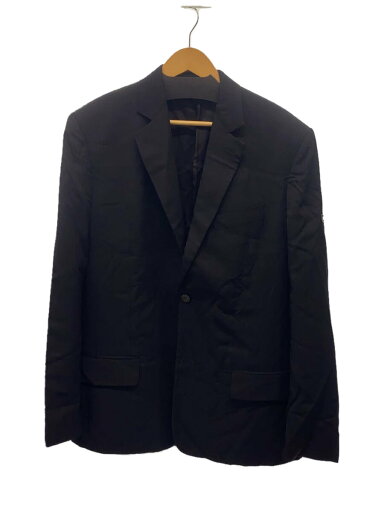 【中古】BALENCIAGA◆アームラバーロゴテーラードジャケット/42/レーヨン/BLK/674430 TJ025//【メンズウェア】 【中古】BALENCIAGA◆アームラバーロゴテーラードジャケット/42/レーヨン/BLK/674430 TJ025//【メンズウェア】