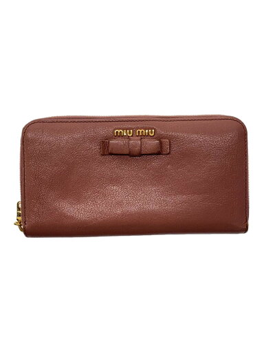 【中古】MIU MIU◆長財布/レザー/PNK/レディース/5ML506【服飾雑貨他】 【中古】MIU MIU◆長財布/レザー/PNK/レディース/5ML506【服飾雑貨他】