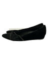 【中古】JIL SANDER◆フラットパンプス/37.5/BLK【シューズ】