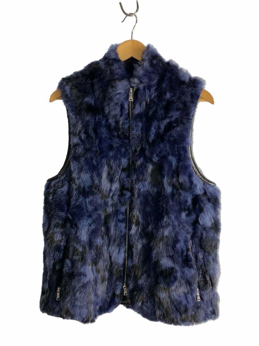 【中古】LOVELESS◆ラビットファー/ベスト/3/ファー/NVY/カモフラ/61F10-610-28【メンズウェア】