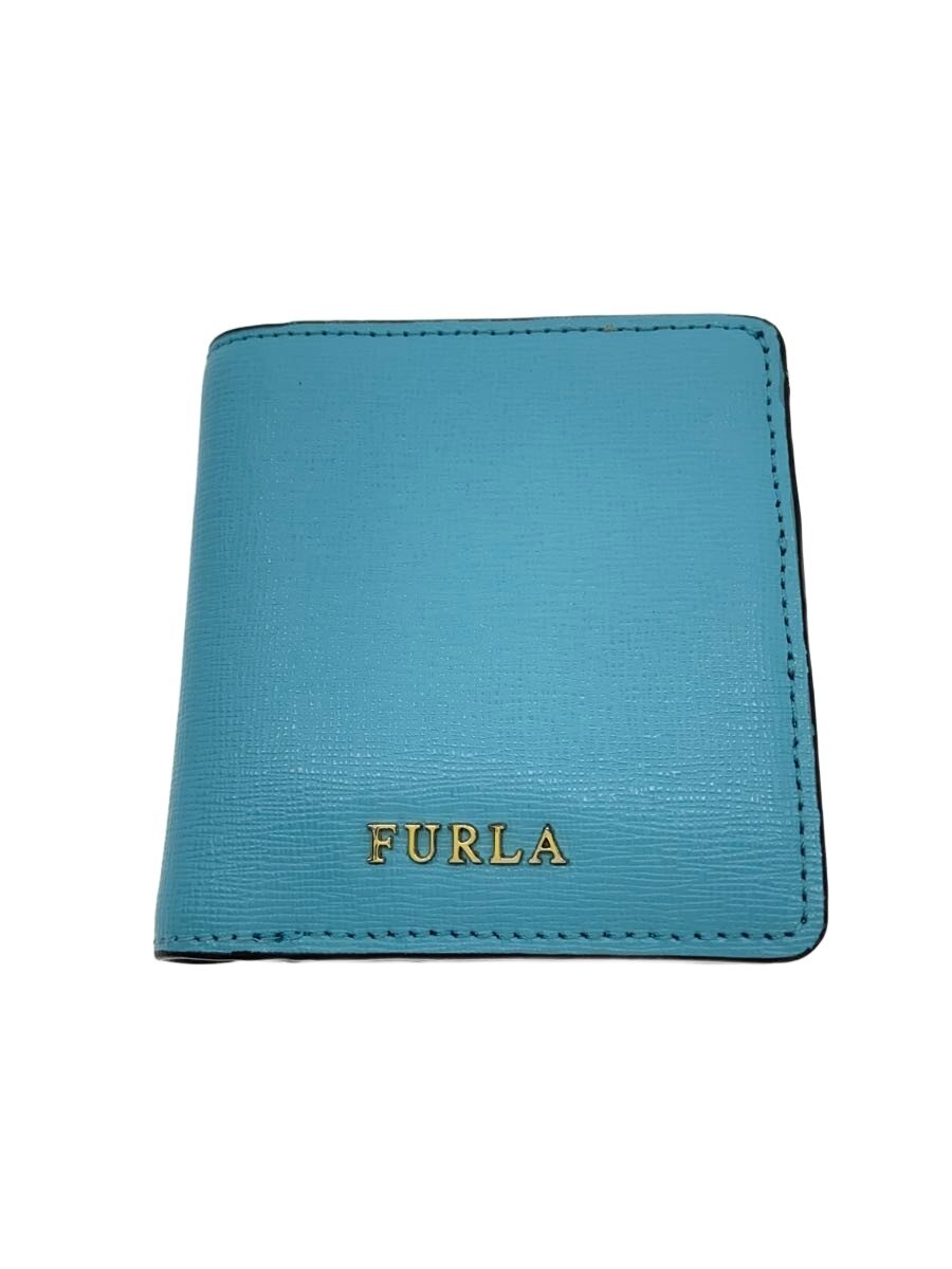 【中古】FURLA◆2つ折り財布/レザー/B